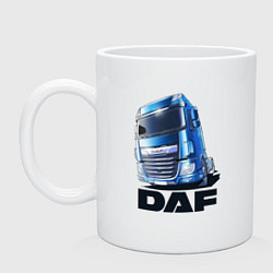 Кружка керамическая Daf Truck, цвет: белый