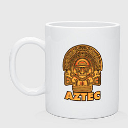 Кружка керамическая Aztec Ацтеки, цвет: белый