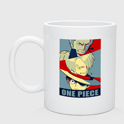 Кружка керамическая One Piece, цвет: белый