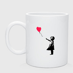 Кружка керамическая Balloon Girl, цвет: белый