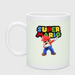 Кружка керамическая Super Mario Dab, цвет: фосфор