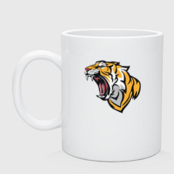 Кружка керамическая Я Тигр, цвет: белый