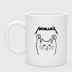 Кружка керамическая METALLICA МЕТАЛЛИКА, цвет: белый