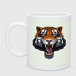 Кружка керамическая Scary Tiger, цвет: фосфор