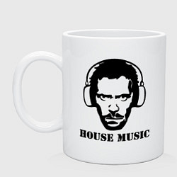 Кружка керамическая Dr House music, цвет: белый