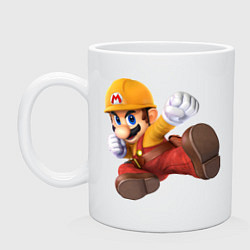 Кружка керамическая MarioJump, цвет: белый
