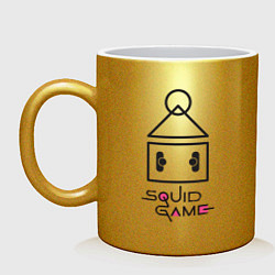 Кружка керамическая Final Game Squid Game, цвет: золотой