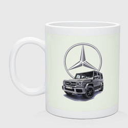 Кружка керамическая Mercedes Gelendwagen G63 AMG G-class G400d, цвет: фосфор