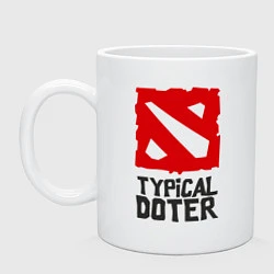 Кружка керамическая Typical Doter, цвет: белый