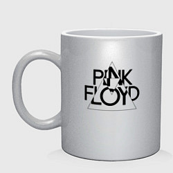 Кружка керамическая PINK FLOYD LOGO ПИНК ФЛОЙД, цвет: серебряный