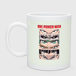 Кружка керамическая Взгляды главных героев One Punch-Man, цвет: фосфор