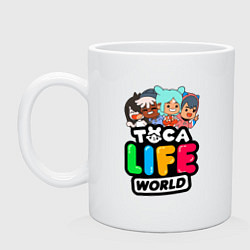 Кружка керамическая TOCA LIFE WORLD ТОКА ЛАЙФ ВОРЛД ПЕРСОНАЖИ, цвет: белый