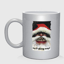 Кружка керамическая Ни за что, блин!, цвет: серебряный