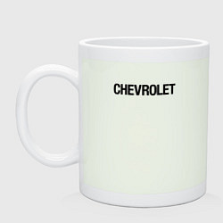Кружка керамическая Chevrolet Лого Эмблема спина, цвет: фосфор