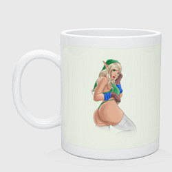 Кружка керамическая Link girl from Legen of Zelda, цвет: фосфор