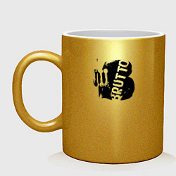 Кружка керамическая III B BRUTTO, цвет: золотой