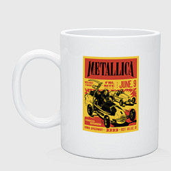 Кружка керамическая Metallica - Iowa speedway playbill, цвет: белый