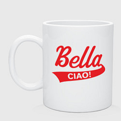Кружка керамическая Bella Ciao Белла Чао, цвет: белый