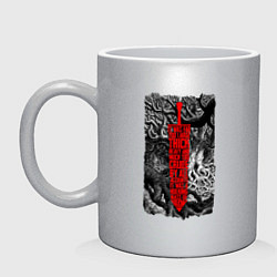 Кружка керамическая BERSERK SWORD БЕРСЕРК МЕЧ, цвет: серебряный