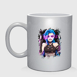 Кружка керамическая JINX SHOOT ARCANE LOL, цвет: серебряный