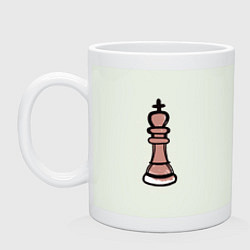 Кружка керамическая Шахматный король граффити, цвет: фосфор