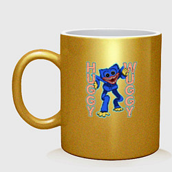 Кружка керамическая Huggy Wuggy Poppy 02, цвет: золотой