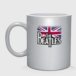 Кружка керамическая The Beatles Great Britain Битлз, цвет: серебряный