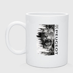 Кружка керамическая PeugeotПежо, цвет: белый
