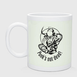 Кружка керамическая Punks not dead! Space!, цвет: фосфор