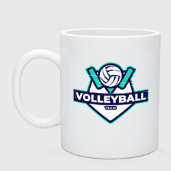 Кружка керамическая Volleyball - Club, цвет: белый