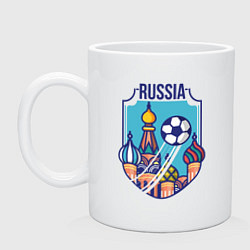 Кружка керамическая Football - Russia, цвет: белый