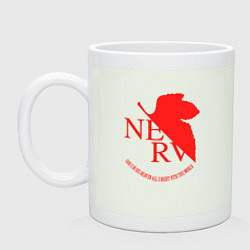 Кружка керамическая Nerv в Neon Genesis Evangelion, цвет: фосфор