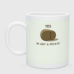 Кружка керамическая Yes, im just a potato, цвет: фосфор