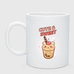 Кружка керамическая Cute & Sweet, цвет: белый