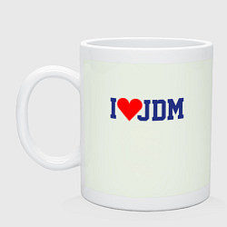 Кружка керамическая I love JDM!, цвет: фосфор
