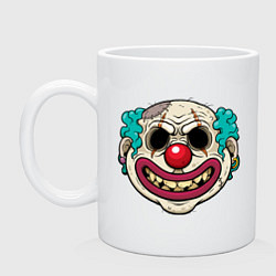 Кружка керамическая Old Clown, цвет: белый