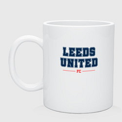 Кружка керамическая Leeds United FC Classic, цвет: белый