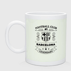 Кружка керамическая Barcelona: Football Club Number 1 Legendary, цвет: фосфор