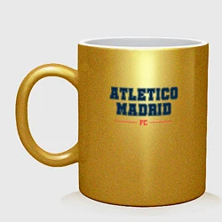 Кружка керамическая Atletico Madrid FC Classic, цвет: золотой