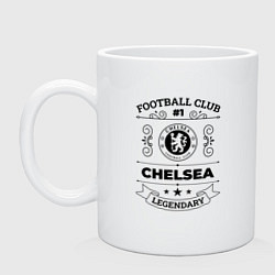 Кружка керамическая Chelsea: Football Club Number 1 Legendary, цвет: белый