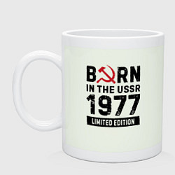 Кружка керамическая Born In The USSR 1977 Limited Edition, цвет: фосфор