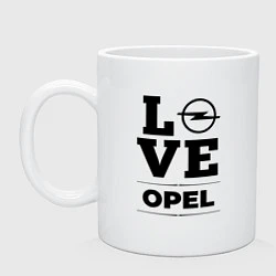 Кружка керамическая Opel Love Classic, цвет: белый