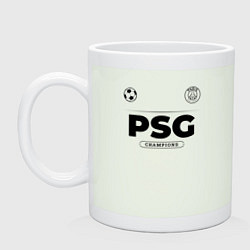 Кружка керамическая PSG Униформа Чемпионов, цвет: фосфор