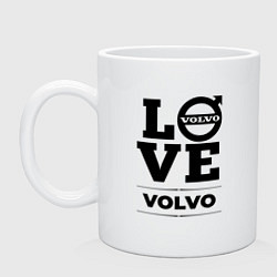 Кружка керамическая Volvo Love Classic, цвет: белый