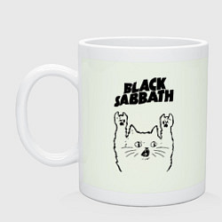 Кружка керамическая Black Sabbath - rock cat, цвет: фосфор