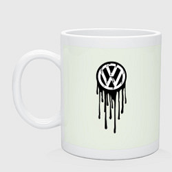 Кружка керамическая Volkswagen - art logo, цвет: фосфор