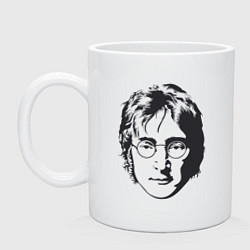 Кружка керамическая Битлз - Джон Леннон, цвет: белый