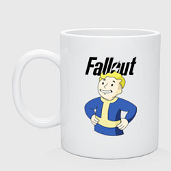Кружка керамическая Fallout blondie boy, цвет: белый