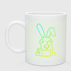 Кружка керамическая Love - Rabbit, цвет: фосфор