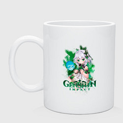 Кружка керамическая Нахида Малая властительница Кусанали, цвет: белый